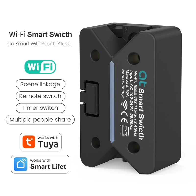 

Tuya Wi-Fi умный выключатель 10A