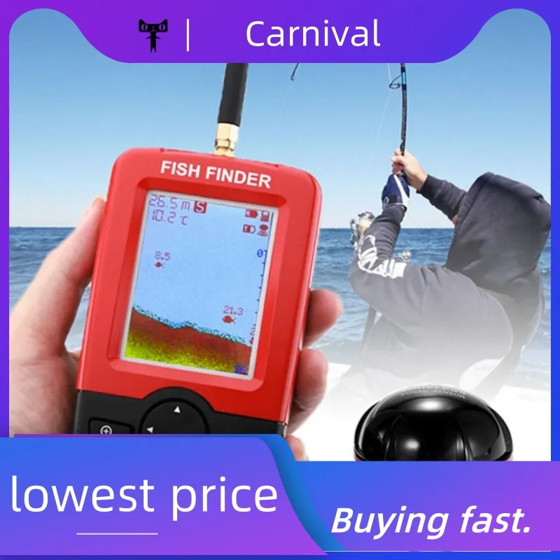 Handheld Fish Finder Portable Wireless Sonar Sensor Fishfinder Depth Locator Fishing Gear LCD Display | Товары для рыбалки