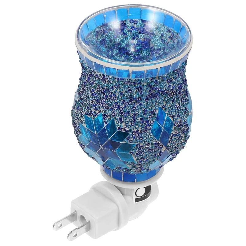 

Mosaic Creative Melting Wax Night Light Aromatherapy Essential Oil Lamp Wall Hanging Plug-US Plug