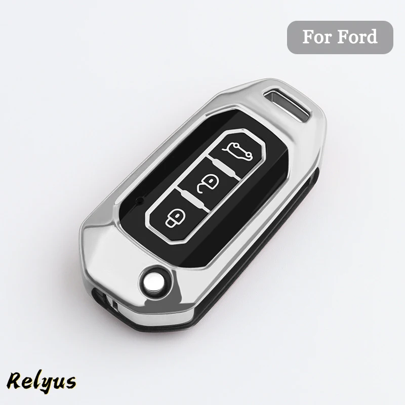 

Car TPU Key Case Cover Key Shell Fob Keychain for Ford Transit Custom Territory EcoBoost 2008-2016 Auto Accessories