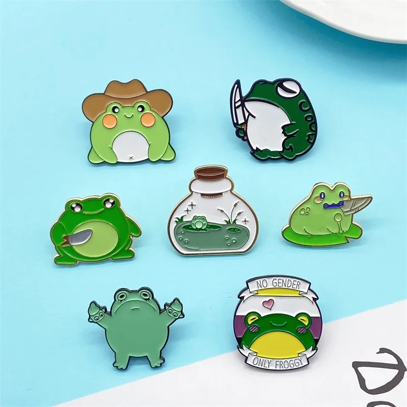 Забавная маленькая лягушка коллекция искусственная мультяшная Милая ковбойская