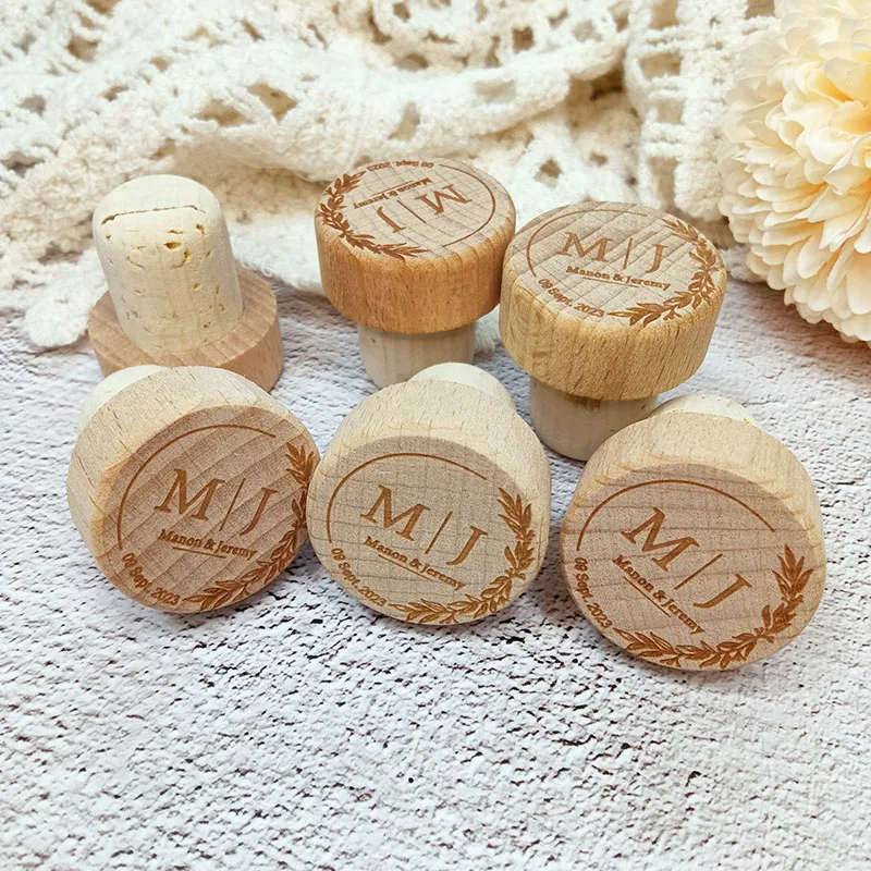 Деревянные пробки для винных бутылок на заказ заглушки подарки гостей свадьбы
