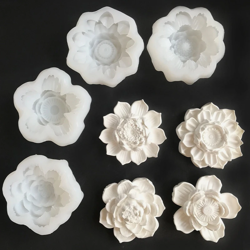 Имитация лотоса свечи силиконовая форма цветок мыло ароматные украшения