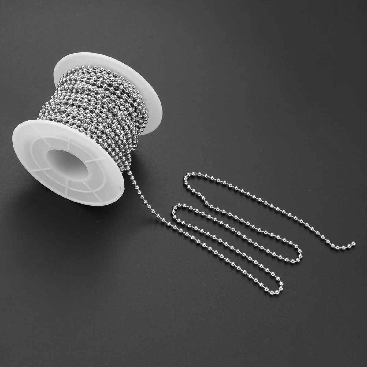 Window Stainless Steel Ball Chain Metal Beaded Necklace Dog Colored Labels