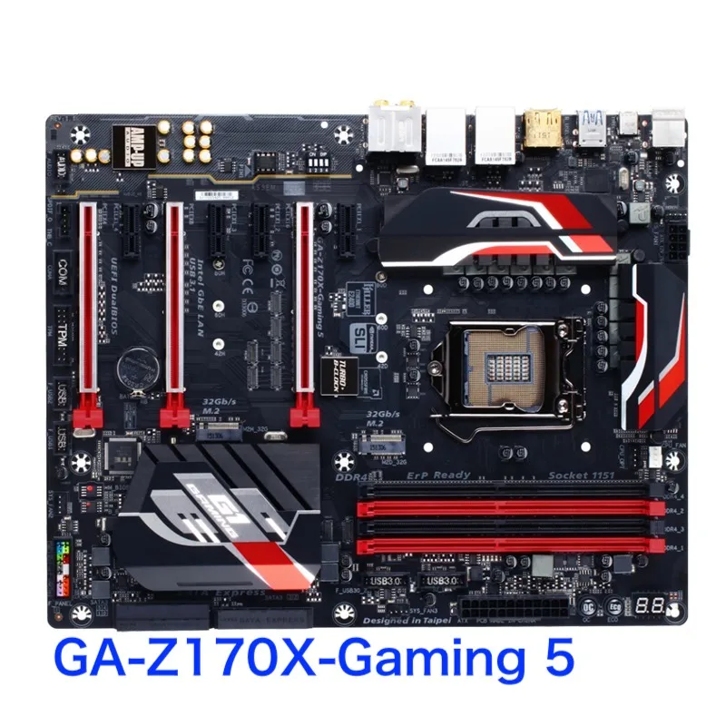 Для Gigabyte GA-Z170X-Gaming 5 материнская плата 64 Гб LGA 1151 DDR4 ATX материнская плата 100% протестирована нормально полностью работает Бесплатная доставка
