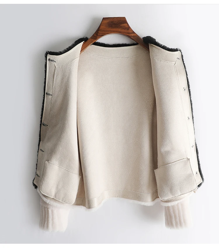 GOURS Winter Genuine Shearling Jackets for Women Fashion Natural Wool Real Fur Overcoats Thick Warm Soft New Arrival LD21005