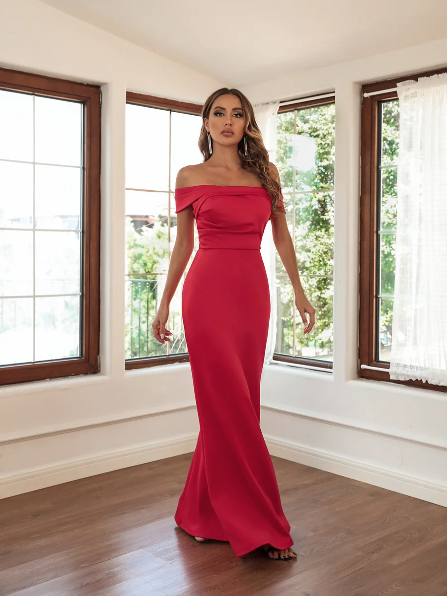 Luxury Evening Dresses Long Off the Shoulder High Waist Mermaid Floor-Length Gown 2022 Ever Pretty of Gorgeous Prom Women Dress