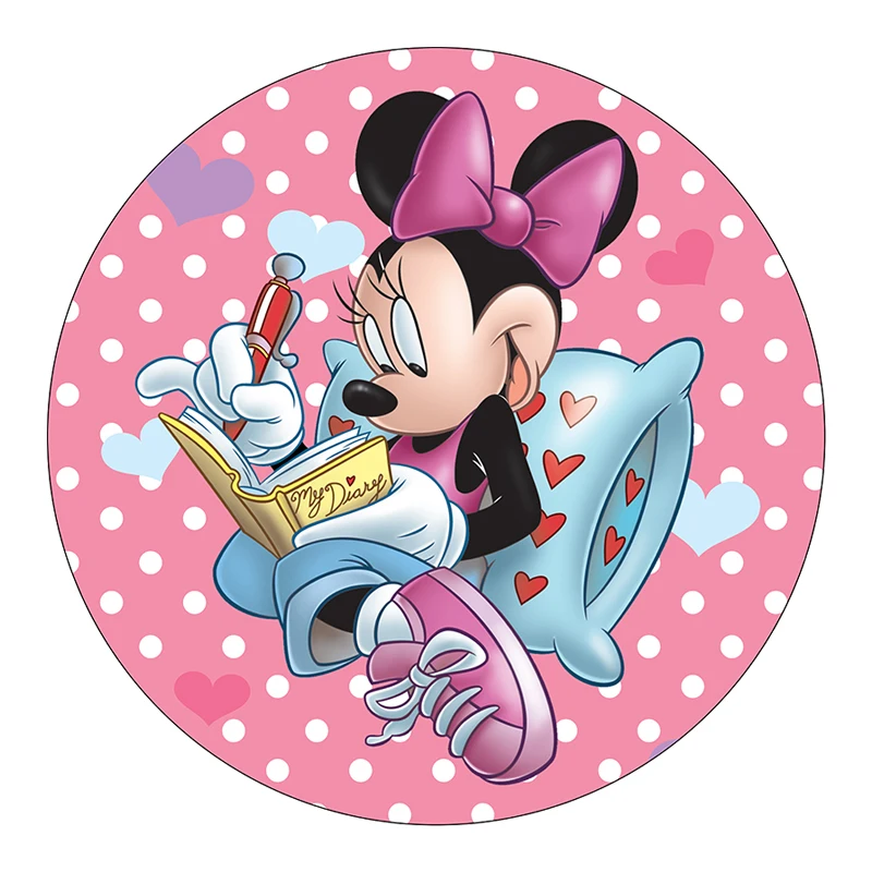 

120 см круглый детский игровой коврик Минни, Детский ковер, детский игрушечный ковер, противоскользящий ковер, дверной коврик, декоративный к...