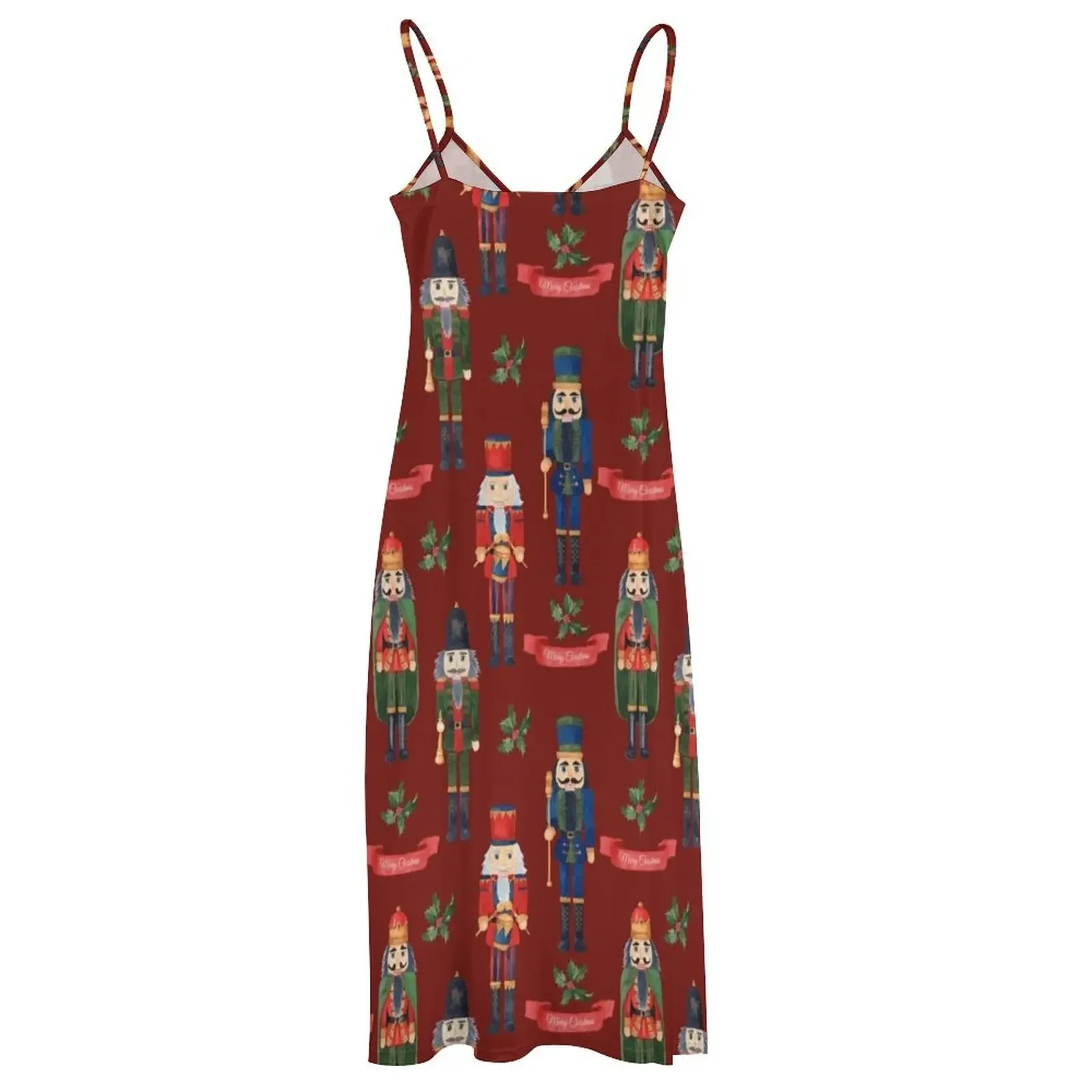 Винтажное рождественское платье с Щелкунчиками без рукавов женская одежда