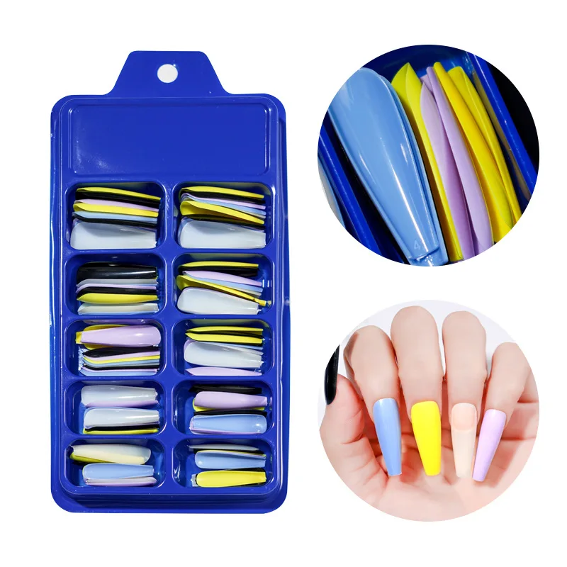 

Fake Nail Nails Extension Transparent Acrylic Nail Seamless Full/Half Cover Beauty Nail Decor French Nail Manicure Tools