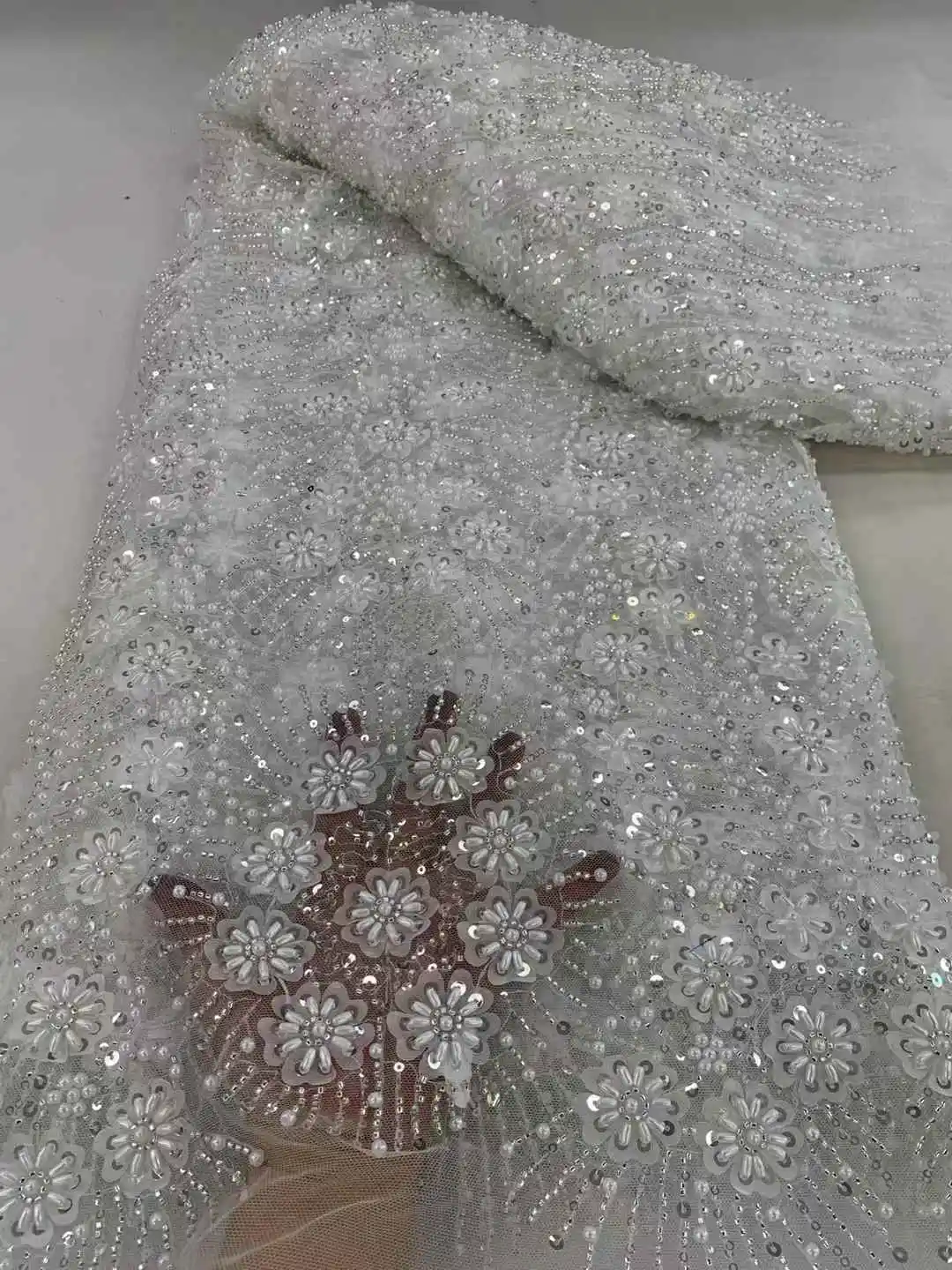 Нигерийская кружевная ткань с бусинами для жениха 2021 высокое качество роскошная