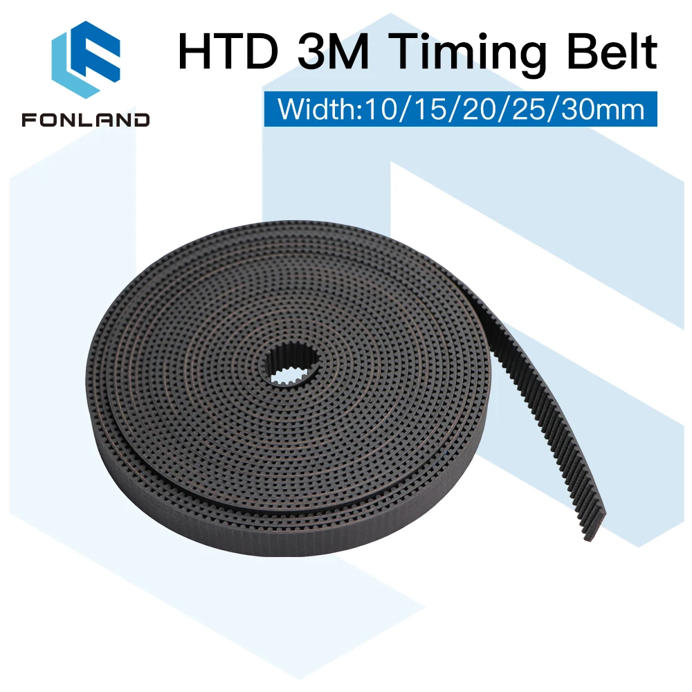 

FONLAND HTD3M PU Open Belt 3M 5mm - 40mmTiming Transmission Belt 3M Polyurethane for CO2 Laser Engraving Cutting Machine