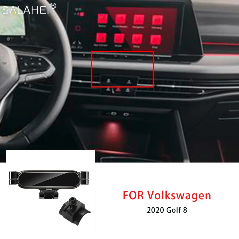 

Автомобильный держатель для телефона, подставка для Volkswagen VW GOLF 8 2020, крепление на вентиляционное отверстие, смартфона, GPS, подставка для подд...