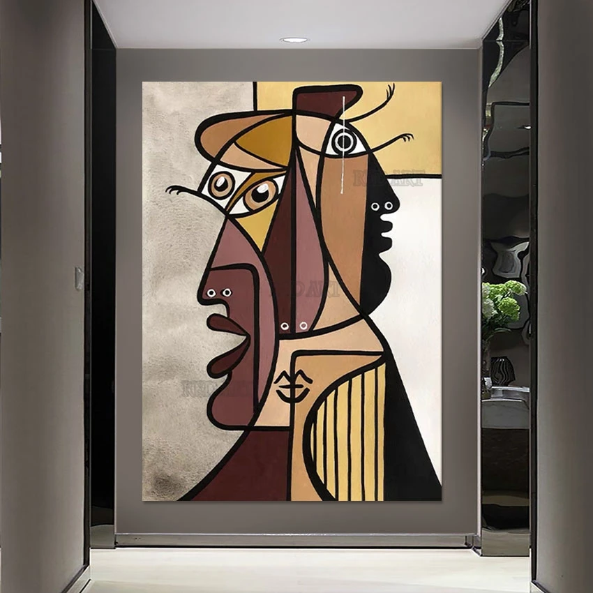 

Bedroom Decorative Item Famous Picasso Abstract Figure Cartoon Oil Painting Big Size Wall Poster Art Handmade Hangings Artwork