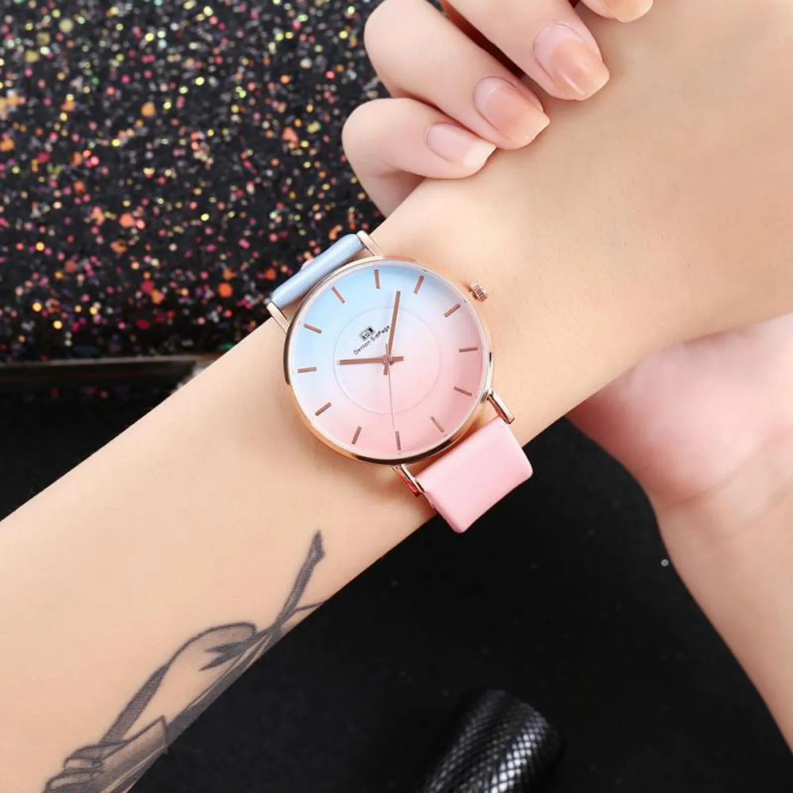 

Women'S Watch Fashion Casual Waterproof Free Shiping Quartz Watches Belt Top Brand Round Wristwatch Candy Color Relogio Feminino