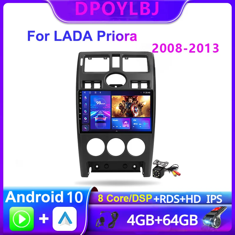 

Android 10 Car Stereo Radio Multimedia Video Player For LADA Priora 2008 - 2013 Navigation Carplay Android Auto Head Unit