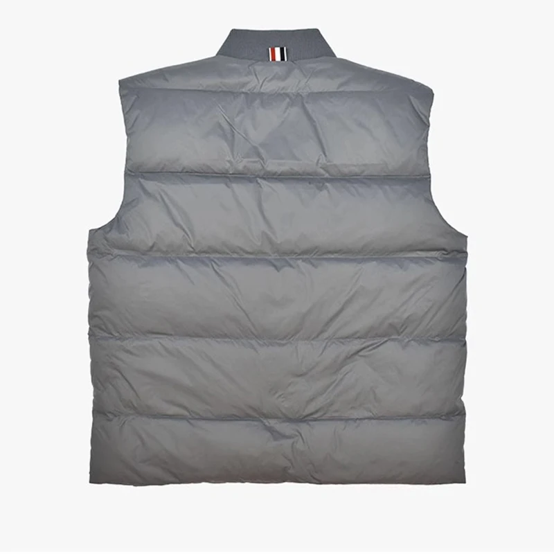 TB THOM Winter Men Down Jacket Vest Thicken TB Striped Sport Casual Outerwear Winter White Duck Down High Quality Men Jacket
