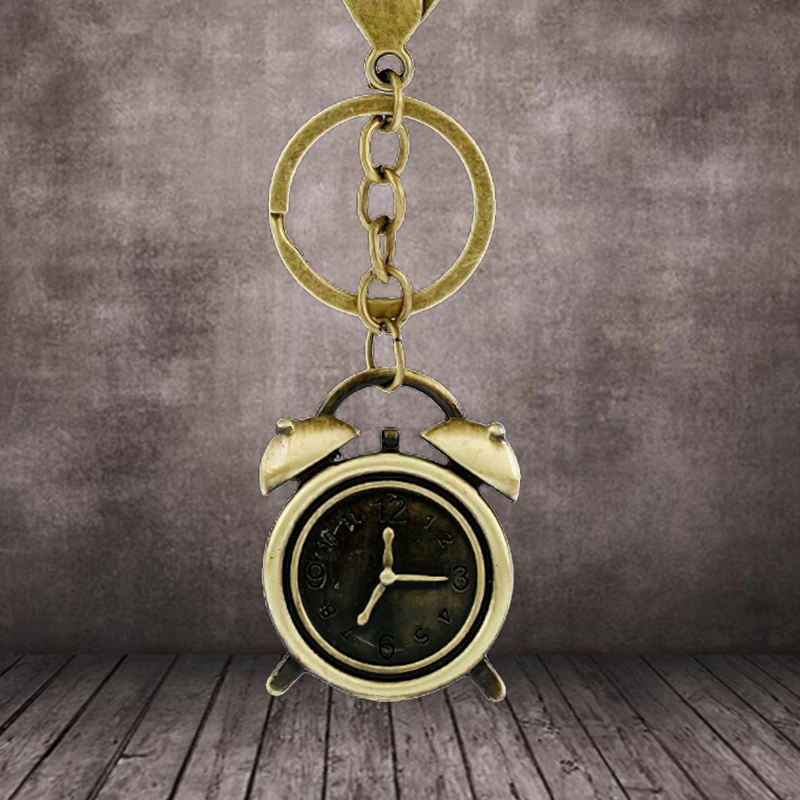 

Модель ретро-будильника, брелок, кольца для ключей, металлические часы, брелок для ключей, ювелирные изделия