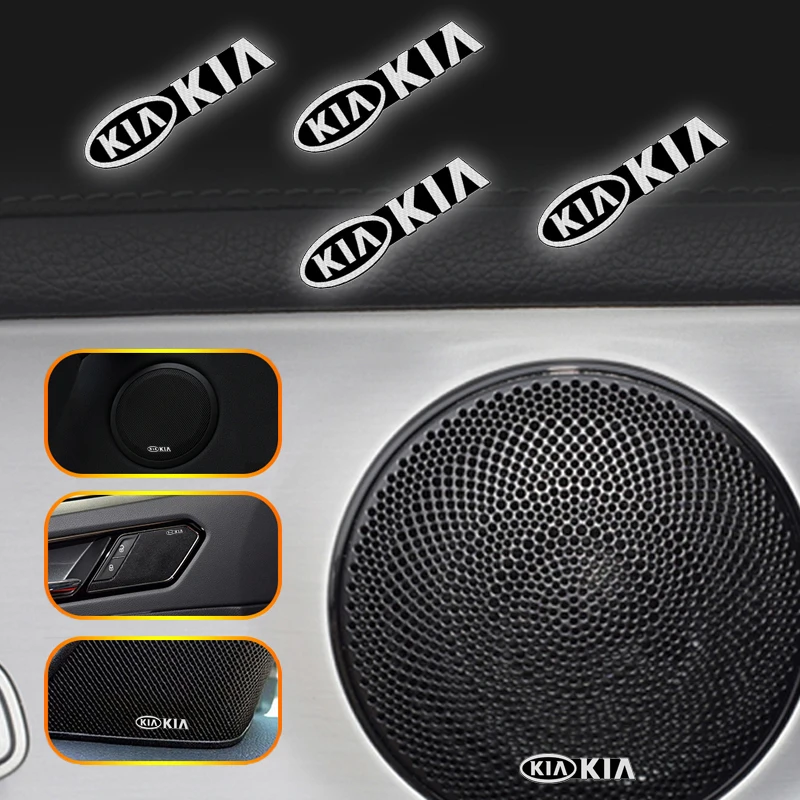 

Car Speaker Audio Stickers Trim Fit For KIA Ceed Rio MQ4 K2 k3 k5 K8 Picanto 4 Forte Sorento Sportage R Auto Styling Accessories