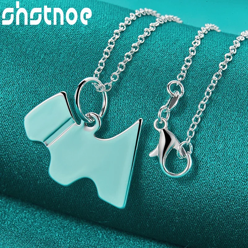 SHSTONE ожерелье из стерлингового серебра 925 пробы с мультяшной собакой кулон 16-30