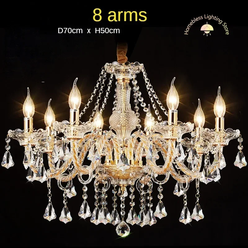 Домашние прозрачные хрустальные золотые люстры мульти 4/6/8/10/15/18 ramiona