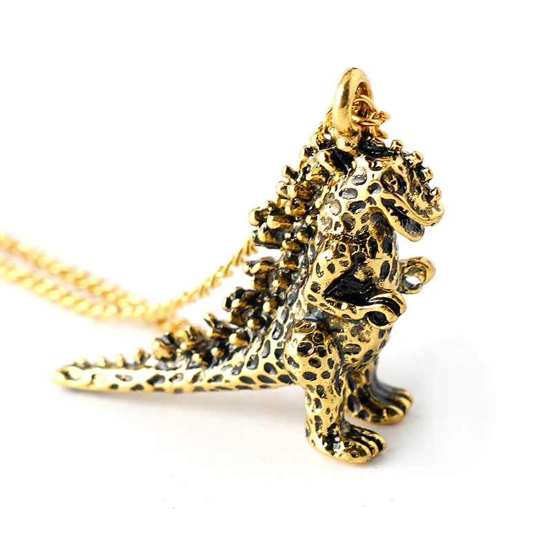 Retro Godzilla Monster Dinosaur Necklace Film and Television Peripheral Pendant Necklaces for Men Women Jewelry Friends Gift images - 6