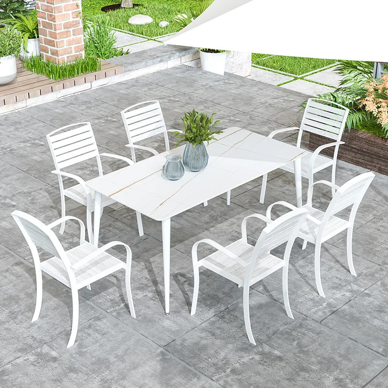 

Rock Outdoor Table and Chair Combination Simple Courtyard Outdoor Waterproof Leisure Table Hotel Coffee Shop Outdoor