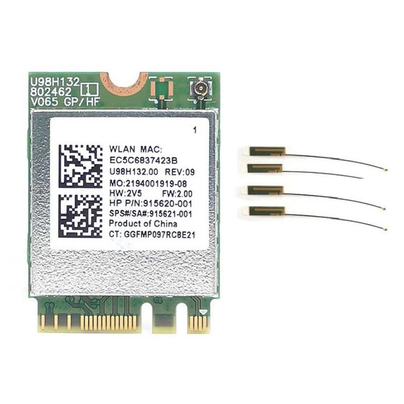 

RTL8821CE 802.11AC 1X1 Wi-Fi+BT 4.2 Combo Adapter Card SPS 915621-001 Wireless Netowrk Card for Hp ProBook 450 G5 Series