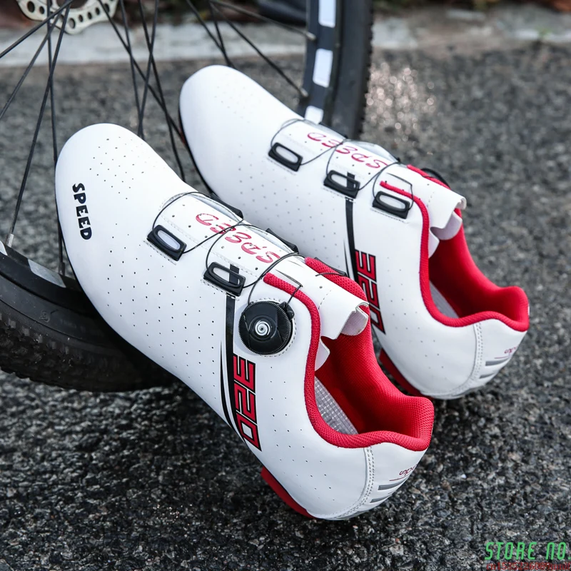 

Ladies Bike Mountain Speed Flat Shoes Road Sports Winter Route Cycling Shoe Cleats Men's Road Bike Speed Sneakers Racing
