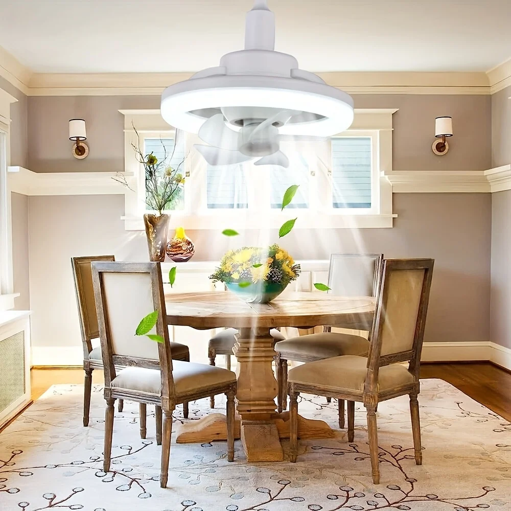 Современный потолочный вентилятор с вращением на 360 ° мощность 48 Вт/60 Вт со