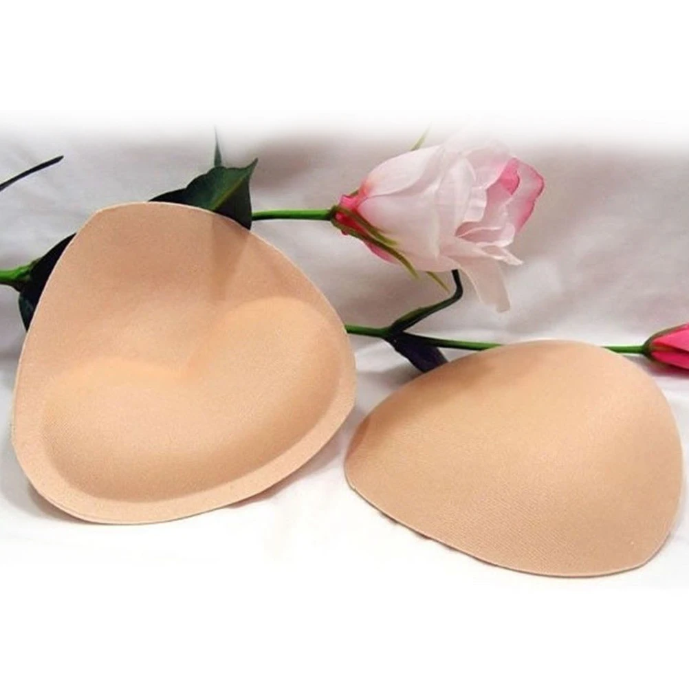 

1Pair Women Bikini Insert Chest Pad Summer Swimsuit Padding Inserts Sponge Foam Bra Pads Chest Cup Breast Bra