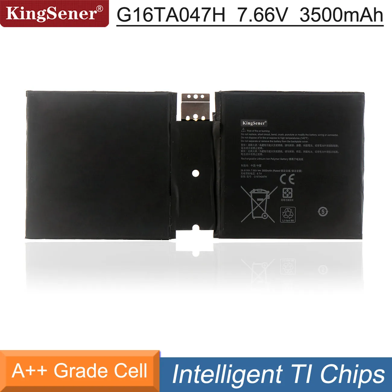

KingSener G16TA047H DYNU01 Laptop Battery For Microsoft Surface go 2 1901 1926 Series G16TA047H 7.66V 3500mAh