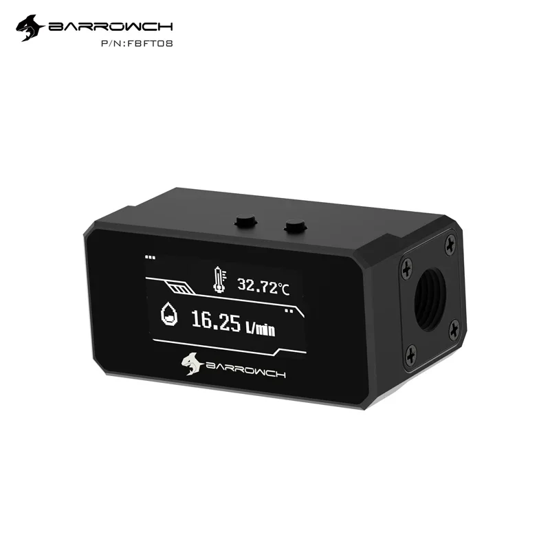 Фото BARROWCH FBFT08, водяной термометр с цифровым дисплеем OLED, регулируемый интеллектуальный мониторинг сигнализации, расходомер жидкости на заказ №5