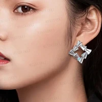 missvikki new luxury fashion trendy stud earrings brincos for women bridal wedding crystal earrings for lover gift high quality