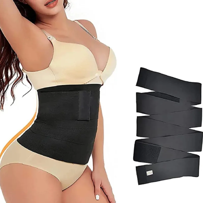 Бандажный утягивающий Пояс для коррекции талии и ягодиц пояс похудения Женский