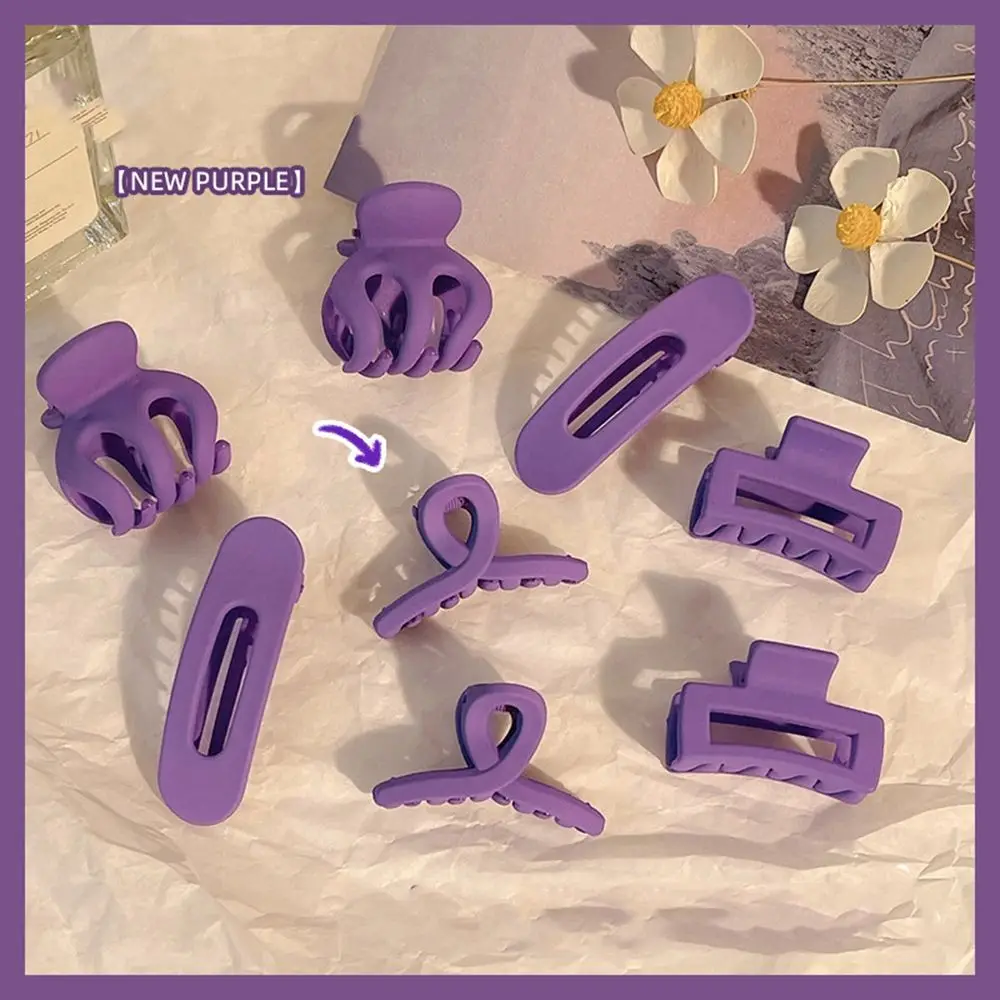 

Фиолетовая серия пластиковых заколок для волос модный дизайн геометрический Матовый крест маленькие заколки для волос для женщин темперам...