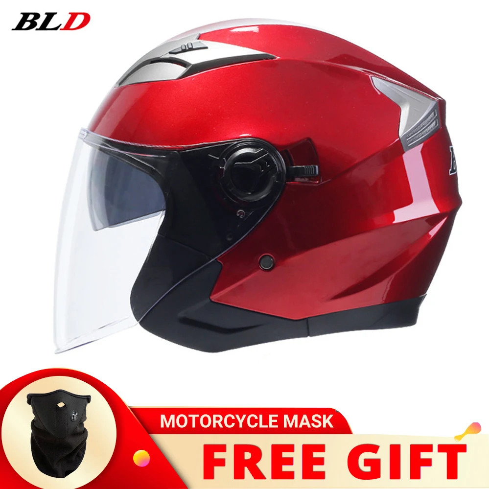 

High Quality DOT Approved Dual Lens Open Face Motorcycle Helmet Riding Motocross Racing Motobike Cascos ABS Capacete De Moto Men