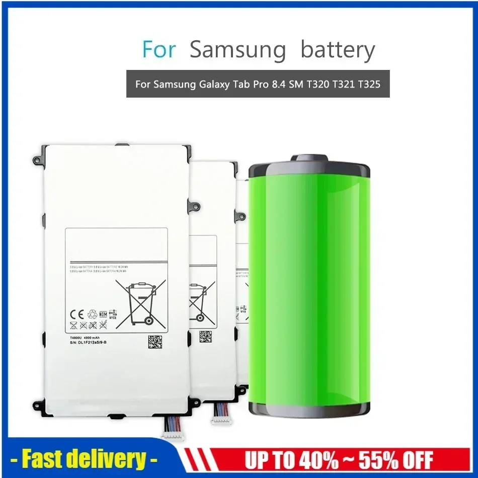 Аккумулятор Bateria 4800 мАч T4800C T4800E для Samsung Galaxy Tab Pro 8 4 дюйма T320 SM-T321 T325 T321