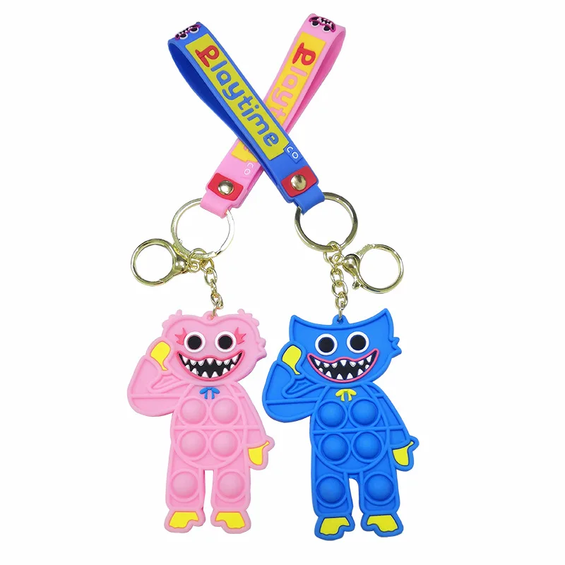 

Huggy Wuggy Keychain Anti-Stress Relieve Push Bubble Sensory Toys