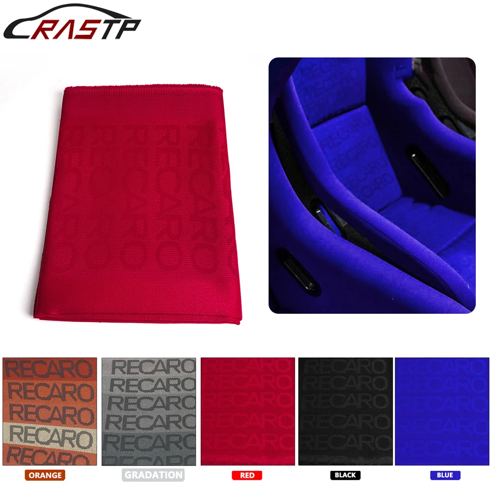 RASTP-New 1M*1.6M Racing Cushion Stylish JDM RECARO Racing Seats Fabric Bride Fabric Cloth Auto Fabric Interior Accessory BAG072