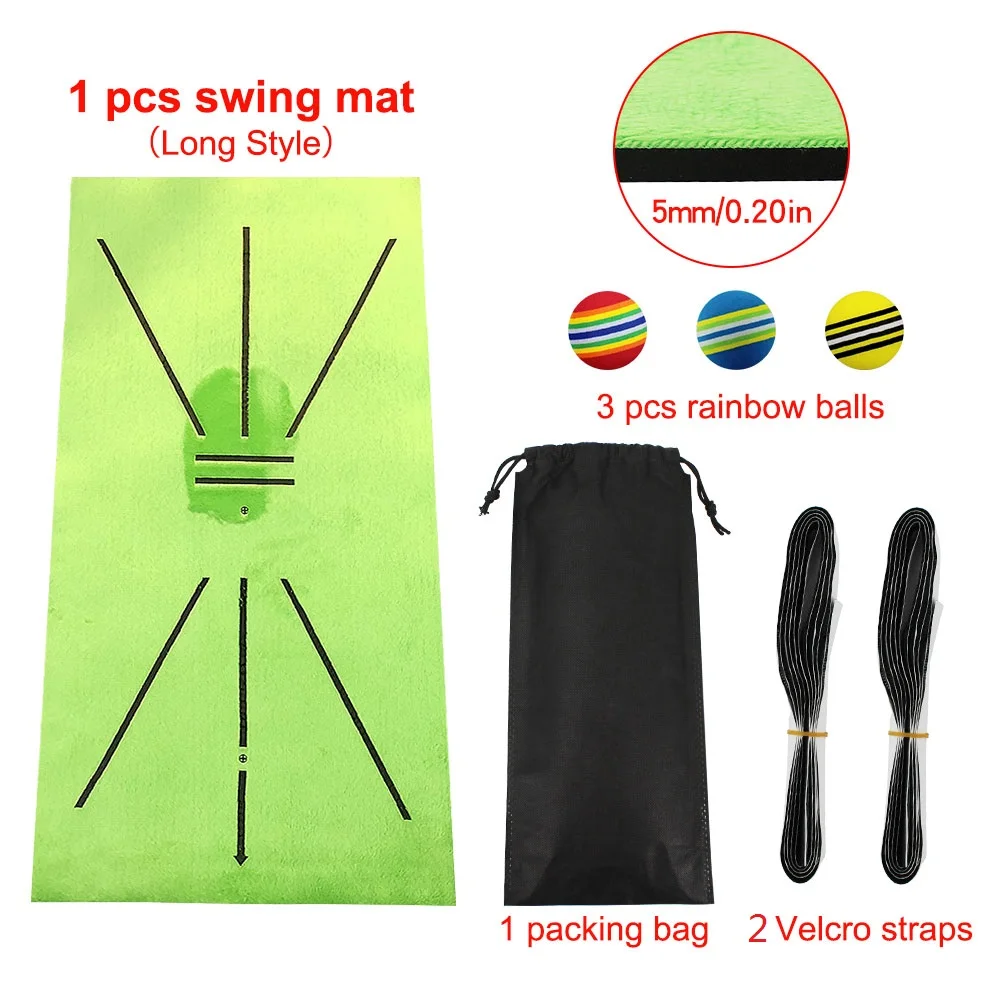 Golf Swing Mat Hitting Batting Direction Mark Trace Indoor Home 11.8“ x 23.6