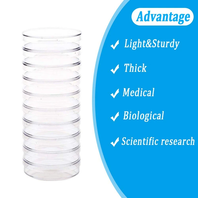 20 шт. пластиковые чаши Петри стерильные с крышкой 100 х15 мм пластиковыми