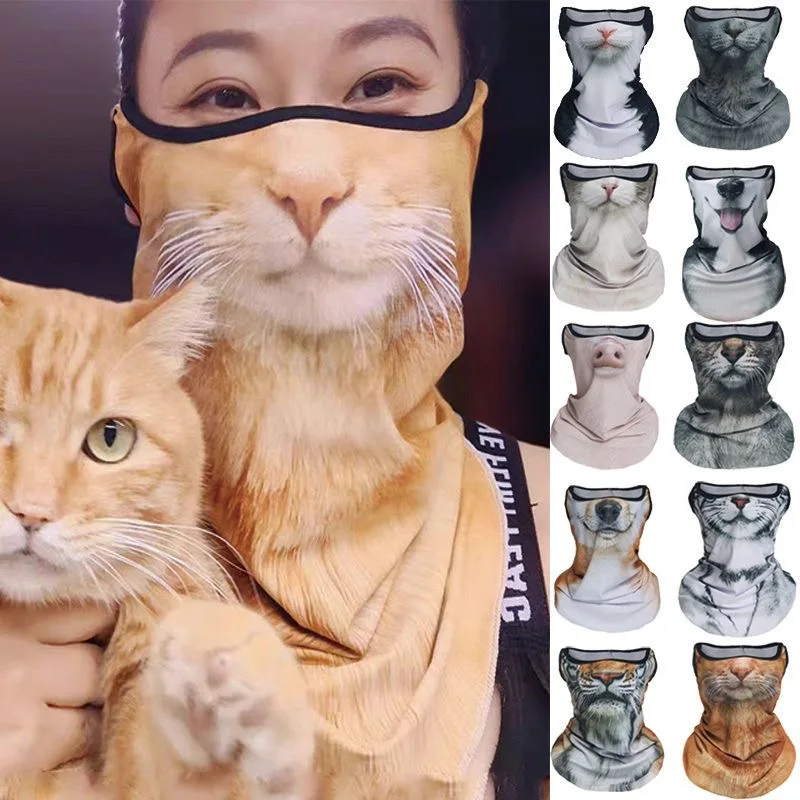Уличный Спортивный 3D волшебный шарф с животными бандана дышащий шейный