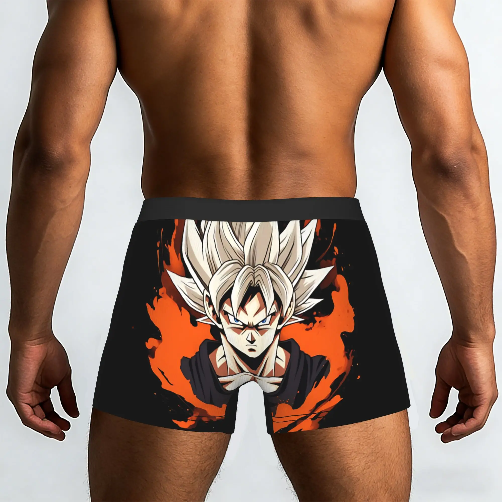Фото Дизайн, вдохновленный аниме «Легендарный боец», трусы Bandai DRAGON BALL, мужские трусики, мужское нижнее белье, вентилируемые шорты, боксеры №2