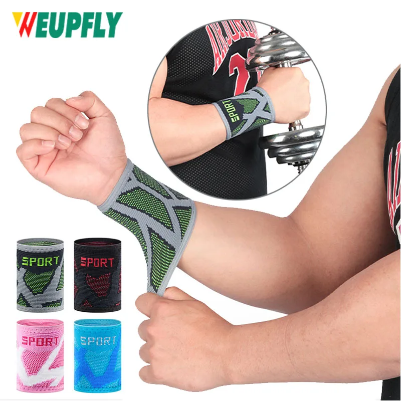

2Pcs Wrist Support Nylon Knitting Wrist Protection Compression Band Breathable Outdoor Sports Wristbands Bracers