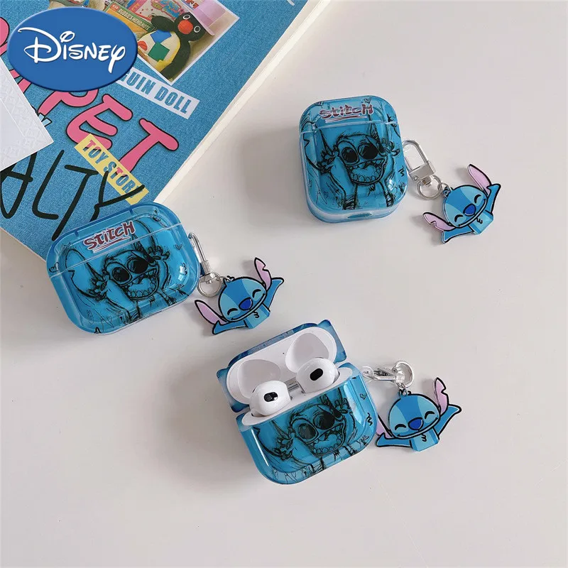 Наушники Disney аксессуары для AirPods Pro милые Мультяшные Стич подвесные наушники 1 2 3