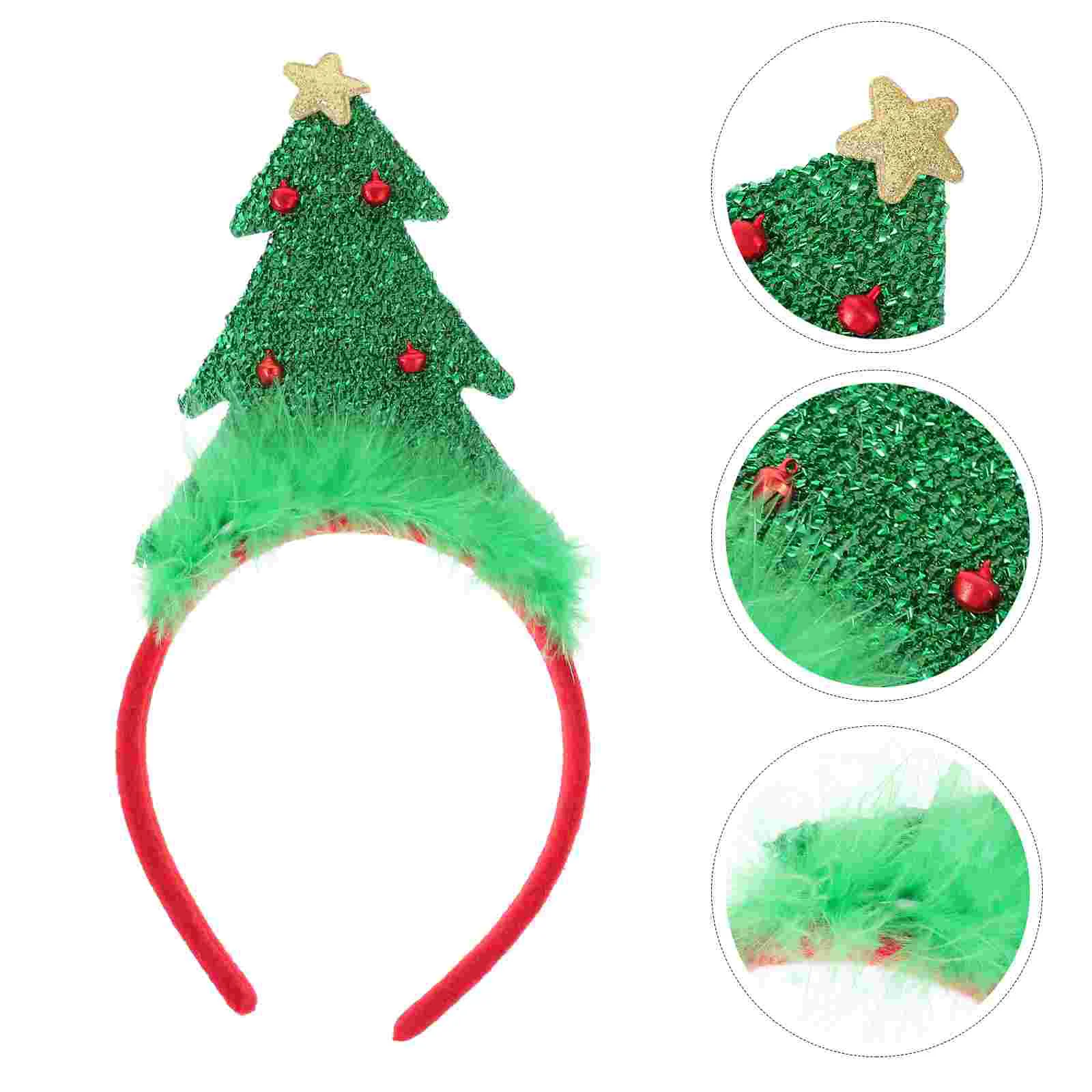 

6 шт., галстук-бабочка для волос в виде рождественской елки