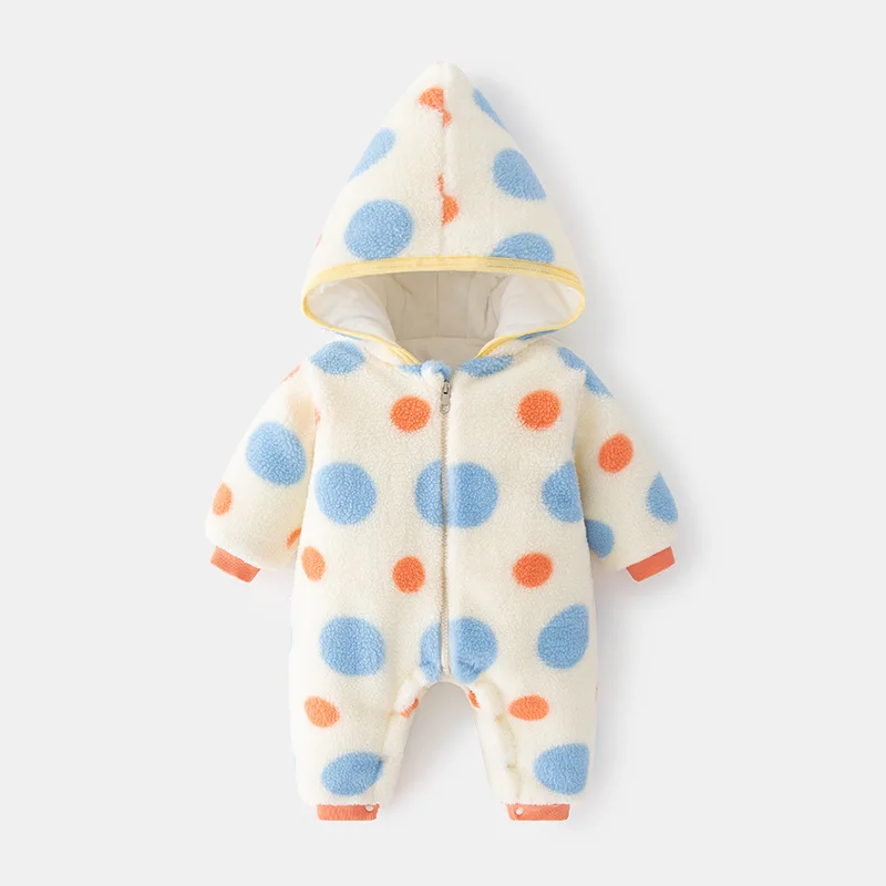 

Winter Baby Romper Overalls Warm Cotton Baby Boy Costume Clothes Infant Thick Fleece Hooed Romper Baby Girl Jumpsuits Clothing