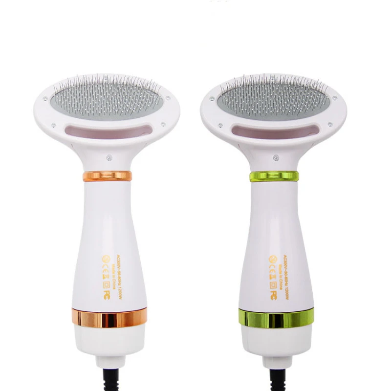 2-In-1 Pet Dog Dryer Quiet Dog Hair Dryers and Comb Brush Grooming Kitten Cat Hair Comb Puppy Fur Blower Low Noise Temprature EU