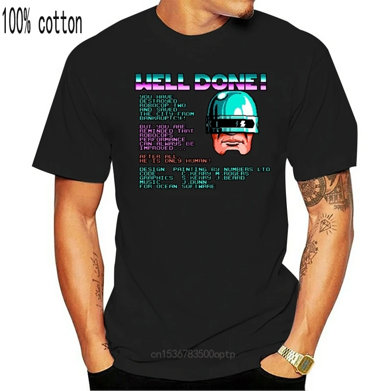 

Robocop 2-Camiseta de игра de Nes, camiseta negra 5Xl S, все высокие, 2021